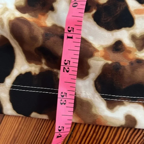 Calvin Klein Animal Print Tie-Shoulder Maxi Dress with Drawstring Elastic Waist - Picture 14 of 16